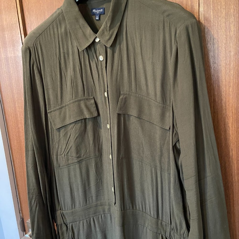 Madewell Pull-On Jumpsuit - Green - Size XL